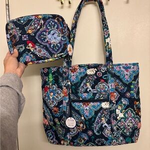 DISNEY VERA BRADLEY TOY STORY ANDY'S ROOM VERA TOTE BAG + CORD ORGANIZER